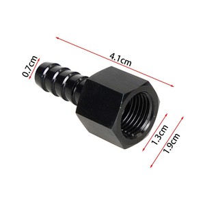 Adaptateur de régulateur de pression de carburant en alliage d'aluminium noir, raccord de tuyau automobile 3/8 à AN6 AN8 - Product Image 4