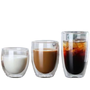 Taza de vidrio de doble capa creativa y popular, resistente al calor para el hogar, taza de café y té con leche de alta temperatura - Product Image 2