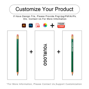 <span class=keywords><strong>Crayon</strong></span> en bois personnalisé pas cher en gros, 7 pouces, mine HB 2B 2H, rond, avec logo personnalisé, pour cadeau de rentrée scolaire - Product Image 2
