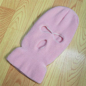 Pasamontañas Unisex con Logotipo Bordado, Diseño Personalizado, Pasamontañas de Punto con <span class=keywords><strong>3</strong></span> Orificios, Gorro de Punto Completo - Product Image 3