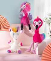Nouveauté Jouet en peluche flamant rose réutilisable Jouet interactif pour enfants qui mange chante se balance fait des crottes parle danse