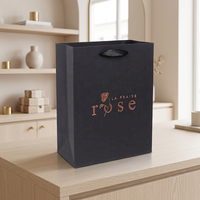 Sac de shopping de marque avec poignées en cordon, impression de logo personnalisée, sac cadeau pour l'emballage de bonbons