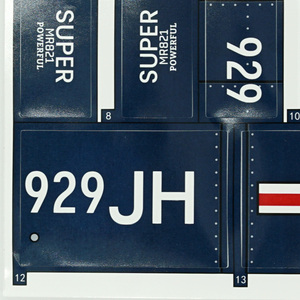 Autocollants aquatiques personnalisés bleu marine pour livery d'<span class=keywords><strong>avion</strong></span>, film en nitrocellulose silicone, modèle réduit numéroté 15 zones, <span class=keywords><strong>jouet</strong></span> OEM - Product Image 5