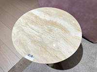 Table basse ronde en marbre naturel de luxe, style luxueux, importée, en jade glacé Karri, nouveau modèle pour salon