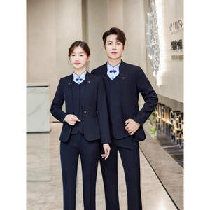 Unisex Business Suit Set With Vest Shirt Trousers Skirt Anti-Wrinkle Worsted Fabric For Adults Cross Border Trade - Product Image 3