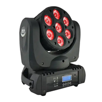 Tête led dmx pour disco mariage dj fête danse lyre lavage 7x12w RGBW 4in1 led faisceau tête mobile