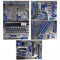 Ensemble d'outils à main en acier CrV de 429 pièces, chariot à outils en métal robuste avec 5 plateaux en mousse EVA, chariot à outils roulant avec tiroirs