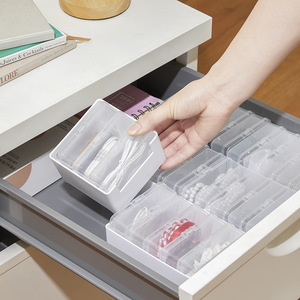 Transparent Desktop Organizer With Compartments For Cables Earphones Stationery Jewelry <b>Storage</b> Box Rectangle Standing Type - Product Image 2