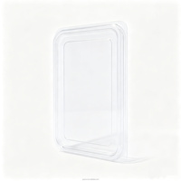 Boîte d'emballage alimentaire en plastique PET jetable en gros, conteneur rectangulaire transparent avec couvercle pour collations, fruits et produits de charcuterie