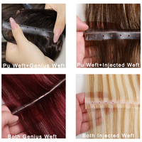 Nouveauté : Extensions de cheveux humains en micro-perles, trame papillon, Remy 100, double trame, cheveux européens, trames papillon invisibles, Genius Wefts