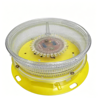Balise d'obstruction aérienne LED solaire à faible intensité, rouge clignotante, lampe d'avertissement standard pour aéronefs et tours