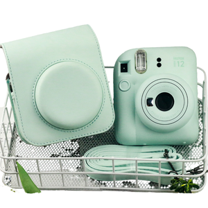 Étui en cuir pour appareil photo FUJIFILM <span class=keywords><strong>Instax</strong></span> Mini 11, couleur unie, avec sangle, protection intégrale - Product Image 1