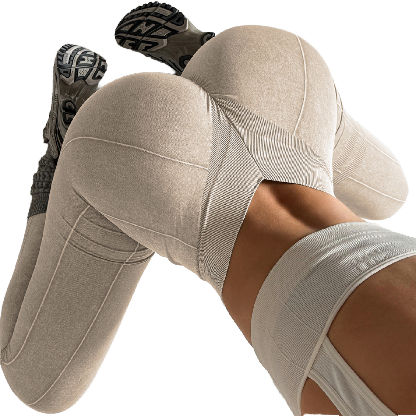 Women's High Waist Full-Length Booty Lifting Solid Yoga Leggings-Nylon/Spandex Tummy Control Quick Dry Four-Way Stretch