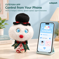 Porte-clés interactif intelligent en peluche Renne, jouet parlant avec IA et fonction de chat vocal, ornement de Noël à suspendre, pendentif en peluche, vente en gros