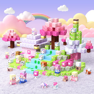 Nuevos Cubos Magnéticos DIY, Juguetes de Bloques Magnéticos para Niña y Niño, Creativo Juego de Construcción de Árbol de Sakura, Juguete Educativo Sensorial STEM Montessori - Product Image 2