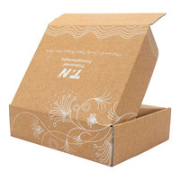 Emballage de boîte-cadeau en papier kraft personnalisé doublure éponge recyclable faite à la main stratification mate de carte de dossier pour chaussettes chaussures vêtements