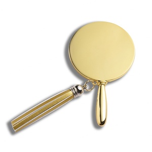 กระจกแบบพกพา PU กระจกแบบมีพู่กระเป๋าแต่งหน้าพร้อมกระเป๋าหนัง PU - Product Image 5