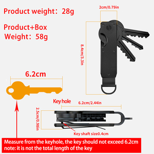 Fashion daily aluminum ultrathin <strong>key</strong> <strong>holder</strong>,With screw and gift box <strong>key</strong> <strong>chain</strong>,Portable <strong>compact</strong> pocket foldable <strong>Key</strong> card clip - Product Image 5