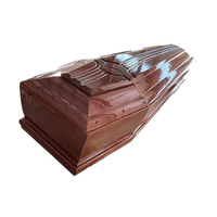 Ataúdes funerarios de madera maciza de alta calidad de estilo europeo Ataúd elegante para entierro o exhibición