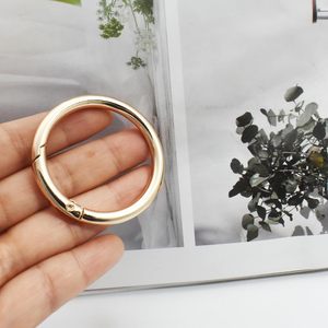 Bytiyar Inch Big Round Carabiners Clips Metal Trigger Spring O Rings Snap <b>Hooks</b> DIY Charms Accessory For Keychains Bags Purses C - Product Image 2