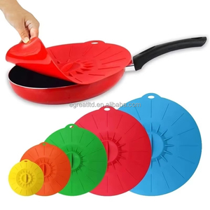 BPA Free Reusable Silicone Food Suction Lids <b>Microwave</b> Splatter Bowl Cover for Pots Pans Bowls-Cooking Tools - Product Image 1