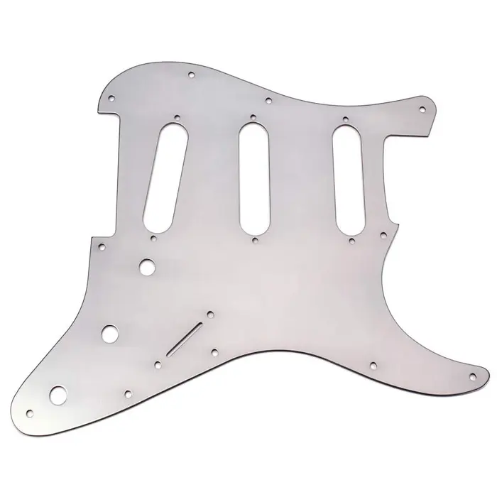 CNC Machining Aluminum Metal Electric Guitar Pickguard Scratch Plate with SILVER/ Golden Anodizd