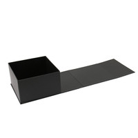 Boîte d'emballage personnalisée pour casquette de baseball en carton noir pliable avec logo personnalisé de haute qualité