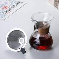 Carafe à café en verre de 400 ml avec filtre à goutte, pot à espresso, outils de barista, design moderne et minimaliste