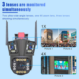 IPC360 المنزل في الهواء الطلق كامارا دي سيجوريداد إنذار خارجي تكبير المراقبة واي فاي الأمن صفارة إنذار IP 3 عدسة Cctv Ptz - Product Image 3