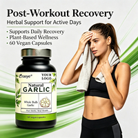 Capsules d'ail naturel 600mg pour la récupération post-activité, soutien de l'endurance, végétaliennes, pour adultes, soulagement des douleurs musculaires - Offre Spéciale US/UE