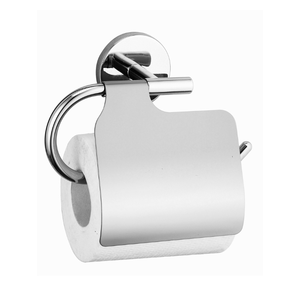 Moderno Portarrollos de Papel Cromado con Base de Aleación de Zinc, Rodillo de Hierro y Tapa de Acero Inoxidable SS304, para Montar en la Pared, Accesorios de Baño - Product Image 1