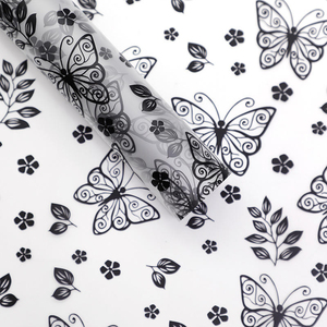Papel de regalo grueso impermeable con estampado de leopardo y corazón de grafiti para ramos de rosas, suministros de embalaje para floristas y bricolaje. - Product Image 6