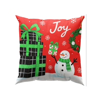 Coussin moderne imprimé carré pour décoration de salon de Noël, antibactérien, anti-boulochage, écologique, non toxique, pour la maison et l'hôtel