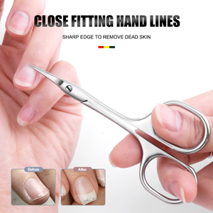 Tijeras profesionales para cutículas de acero inoxidable nuevas al por mayor, tijeras afiladas de Metal para manicura y decoración de uñas, herramienta de belleza - Product Image 4