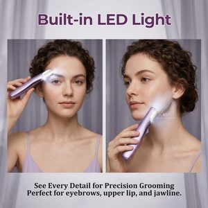 Herramienta Eléctrica Sónica Recargable para Dermaplaning, Elimina el Vello Superfluo, con LED Integrado, Ángulo de 45 Grados, Base de Carga y Cuchillas de Repuesto - Product Image 4