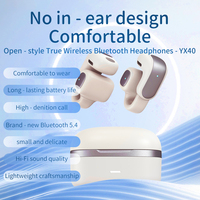 YX40 Ear Clip True Wireless Hifi BT 5,4 Auriculares Open Ear Sports Mini OWS Auriculares Sonido HD Llamada de voz Auriculares Android IOS