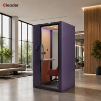 Cabine de studio d'enregistrement mobile et portable, espace de travail acoustique, poste de travail, boîte d'intimité, pod modulaire insonorisé pour réunions