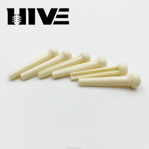 HIVE Großhandel Weiße Schwarze <span class=keywords><strong>ABS</strong></span>-Kunststoff Saitenhalter Saitenstifte Akustikgitarren-Brückenstifte für Ukulele Gitarrenteile - Product Image 5
