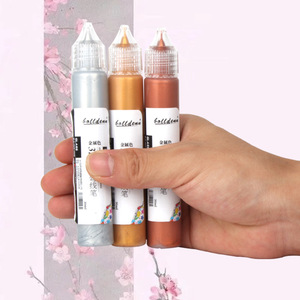Pigmento de vidrio de buena calidad, 30ml, bolígrafo Gouline tridimensional 3D dorado, <span class=keywords><strong>pintura</strong></span> Diy, acrílico impermeable sin hornear - Product Image 3
