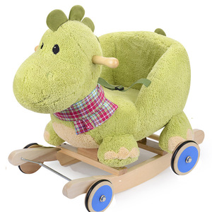毛绒摇摆器动物恐龙摇摆器儿童木制摇摆器毛绒摇摆器玩具儿童毛绒摇摆器婴儿摇摆器 - Product Image 4