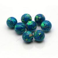 Opale Synthétique Perles Rondes Sphère Pierres Précieuses En Vrac Plein Trou Bleu Clair Forme Ronde Opale Pierre Prix