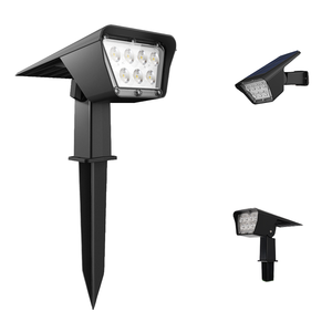 La cour actionnée <span class=keywords><strong>solaire</strong></span> noire extérieure de jardin de l'ABS LED allume IP65 imperméabilisent les projecteurs menés solaires de paysage - Product Image 5