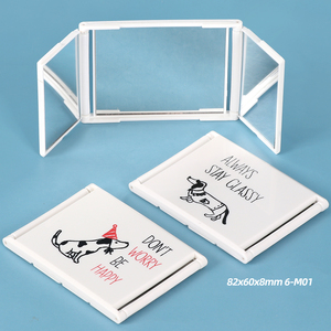 SUNSHING <b>Foldable</b> Makeup <b>Mirror</b> Portable Travel Small Jewelry Earring Storage Box With <b>Mirror</b> Keychain Mini Purse <b>Mirror</b> - Product Image 1