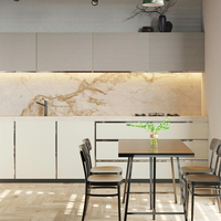 Revêtement mural en PVC brillant effet marbre, étanche, à coller, pour plinthes, panneaux muraux intérieurs, écologique