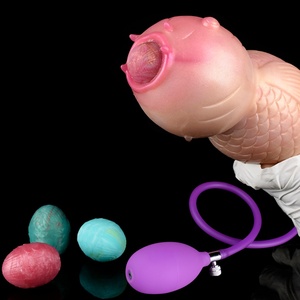 YOCY Silicone Egg Laying <b>Dildo</b> Ovipositor Animal Shaped Hollow <b>Dildo</b> Women Masturbate air Push Ovipositor Sex Toys for Couple - Product Image 1