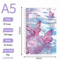 Carnet de gribouillage personnalisé pour enfants, pages intérieures personnalisables avec dorure à chaud, coins arrondis, carnet cadeau