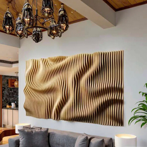 Décoration murale en bois massif sculpté en 3D <span class=keywords><strong>Art</strong></span> de design d'intérieur écologique pour villas peint gravure modèle d'étagère en bois emballage en boîte - Product Image 2