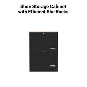 Armadio Portascarpe con Scaffali Efficienti, 2 Ripiani, in Legno, Design Moderno e Minimalista, Mobile Autoportante per la Casa - Product Image 1
