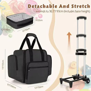Sac de rangement à roulettes pour vernis à ongles, trousse de maquillage de voyage, organiseur pour manucure, étui à vernis à ongles avec chariot amovible et 3 boîtes détachables - Product Image 5