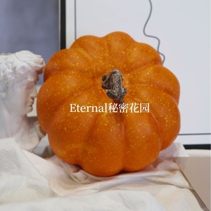 Décoration en mousse de citrouille artificielle Secret Garden, 9,5 cm, orange, ornement d'Halloween, accessoire de photographie, arrangement de fruits d'automne - Product Image 4